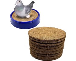 Duiven Nest Pads - Vogel Broedbakken - Vogels Fokkerij - Natuurlijk Materiaal - 10 Stuks - Bruin