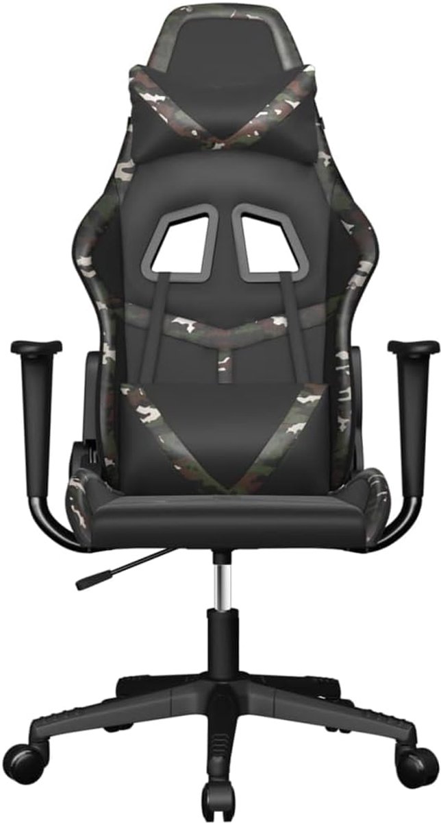 Gaming Stoel - Comfortabele Zetel - Gaming Ervaring - Verstelbare Rugleuning - Niet Gespecificeerd - Zwart Camouflage — afbeelding 4