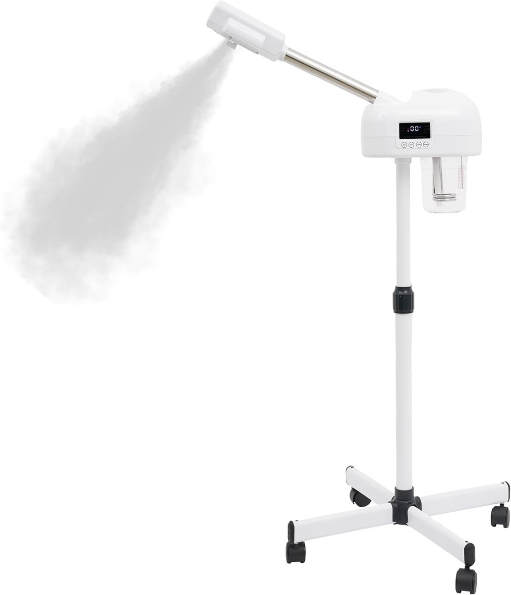 Gezichtsstomer - Nano stomer - Huidverzorging thuis - Ionische nano-stoom - 600ml tank - Wit