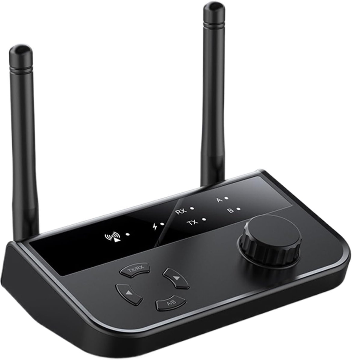 Draadloze Audio Adapter - Zender Ontvanger - Muziek Streamen - Dubbele Verbinding - 11 x 6 x 2.6 cm - Zwart
