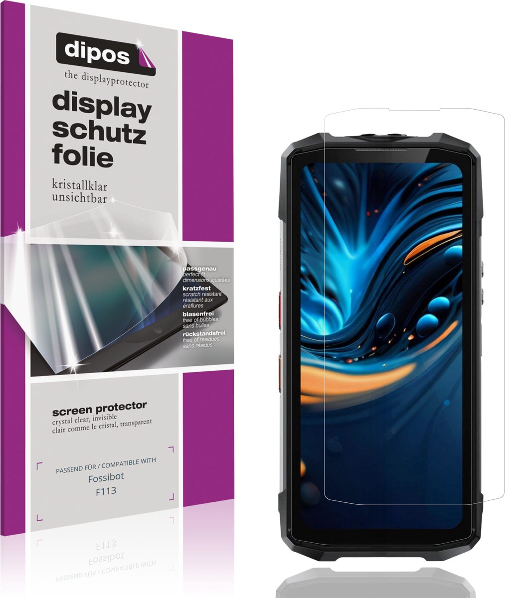 dipos – 4x Beschermfolie geschikt voor Fossibot F113 | Krasbestendige & heldere Screenprotector Ultra-Thin