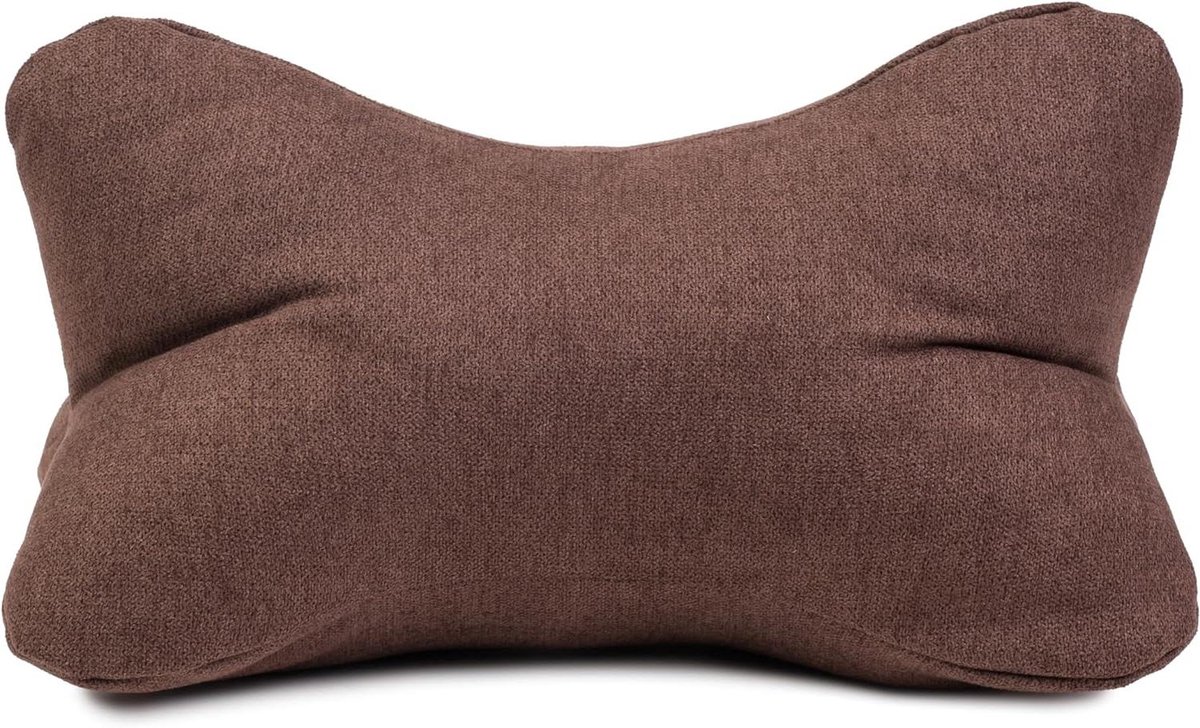 Leeskussen Darco - Neksteun Kussen - Ontspannen Lezen - Vormvast Fleece - 40 x 25 cm - Blauw
