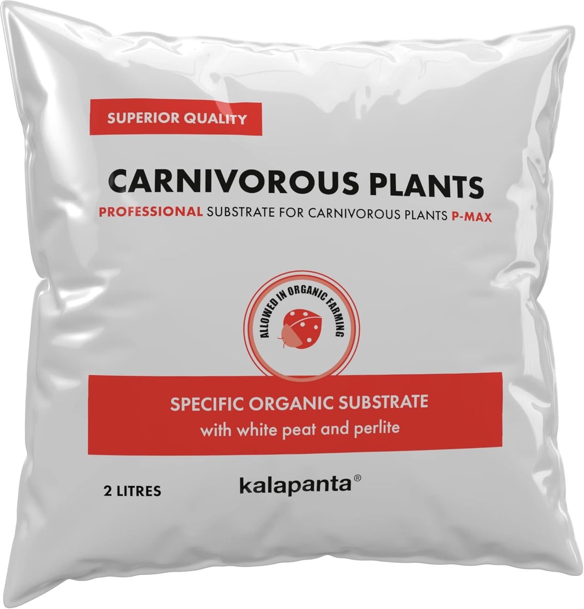 SnelShoppen - Potgrond voor vleesetende planten - 100% organisch, voor Drosera, Sarracenia, Nephentes, 2 liter, professionele kwaliteit, optimale groe