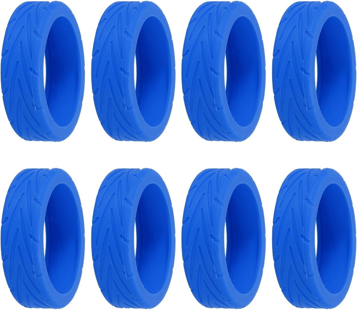 SnelShoppen - Luggage Wheel Covers - 8 Stuks Kofferwiel Beschermers van Silicone, Blauwe Dekkappen voor Spinner Caster Wielen, Ideaal voor Reizen en B