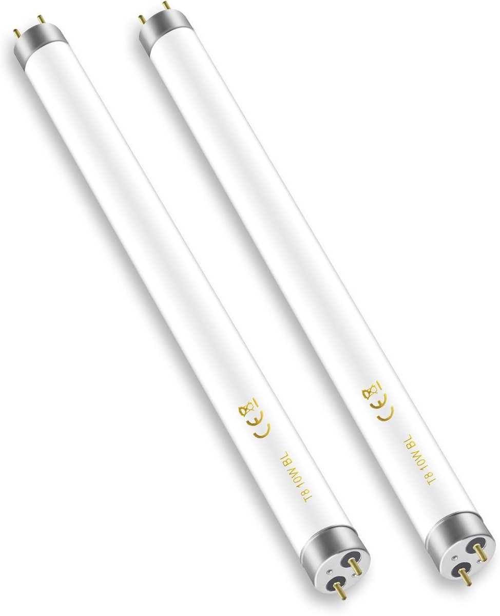 SnelShoppen - Pack van 2 T8 10W BL Vervanglamp UV Tube 34,5 cm voor Muggenlamp Elektrische Vlieg Doder Insectenbescherming 20W