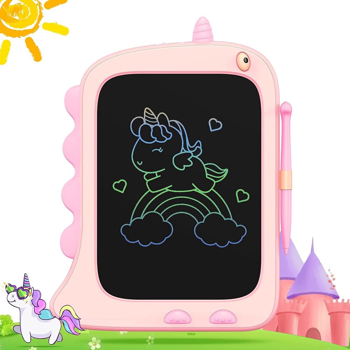 SnelShoppen - LCD Schrijfbord 8.5 Inch voor Kinderen, Kleurrijk Tekentablet, Creatieve Speelgoed voor Meisjes en Jongens, Perfecte Verjaardag- en Kers