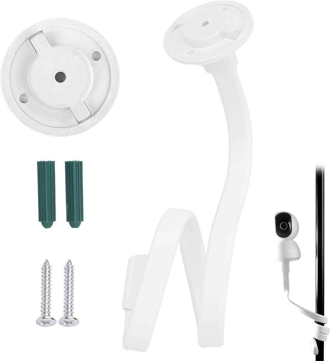 SnelShoppen - Baby Monitor Houder, Universele Baby Camera Arm, Flexibele Bevestiging, Compatibel met Diverse Camera's, Eenvoudige en Veilige Installat