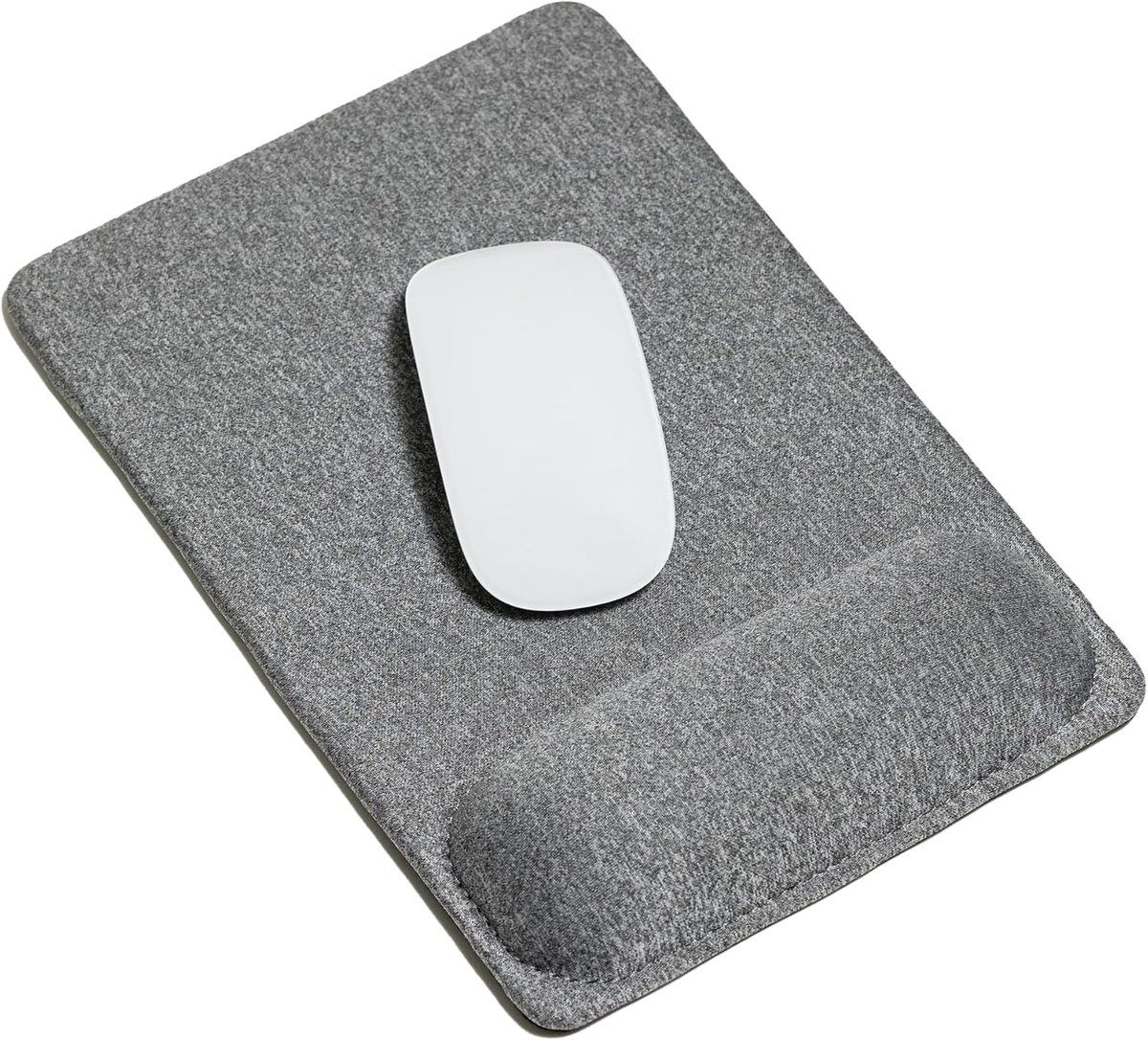 SnelShoppen - Ergonomische Vergroot Muismat met Polssteun, Antislip Basis, Lichtgewicht en Comfortabel voor Thuis, Kantoor en Reizen - Grijs