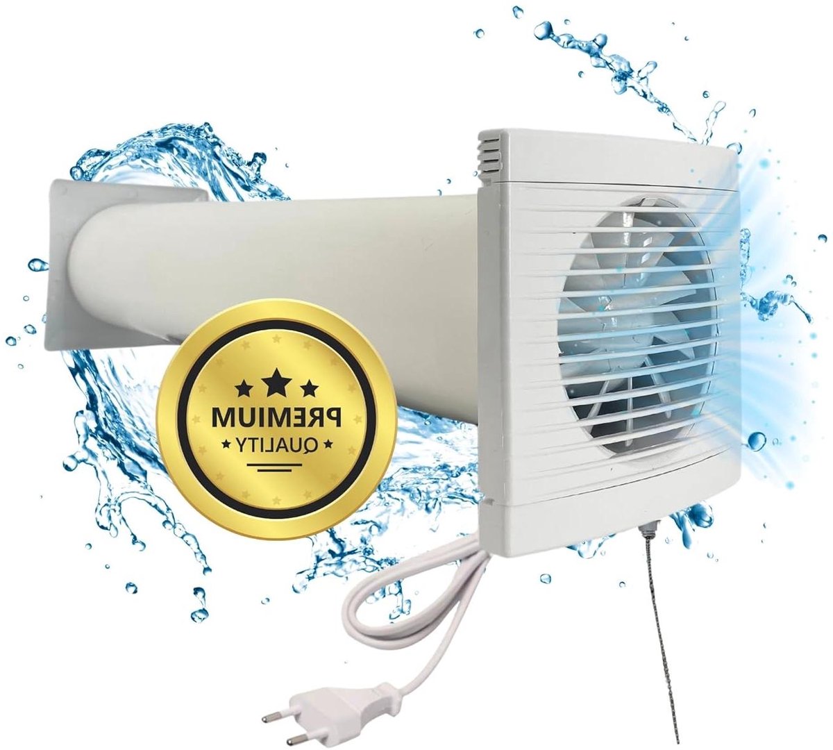 Ventilatiesysteem 100 mm - Afzuigventilator set - Lucht Afvoeren - Fluisterstil 29 dB - 10