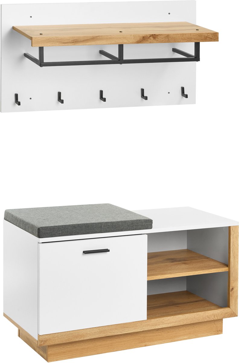 COROWA - Hal set - Wit/ Lichtbruin - Vezelplaat