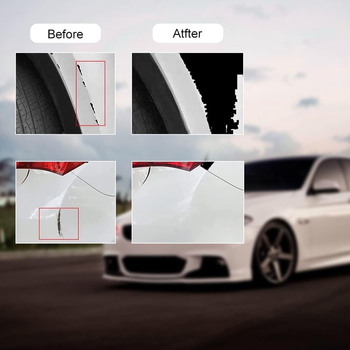 SnelShoppen - Car Paint Pen, Krassen Verwijderaar, Auto Reparatie Pen, Wit, 1 Stuk, Duurzaam, Weerbestendig, Perfect voor Autolak Herstel