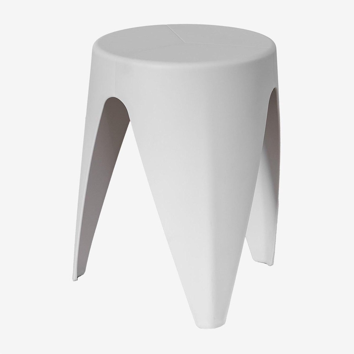 Ronde bijzettafel - Tuinmeubel - Buiten genieten - Polypropyleen materiaal - Ø40 cm - Grijs