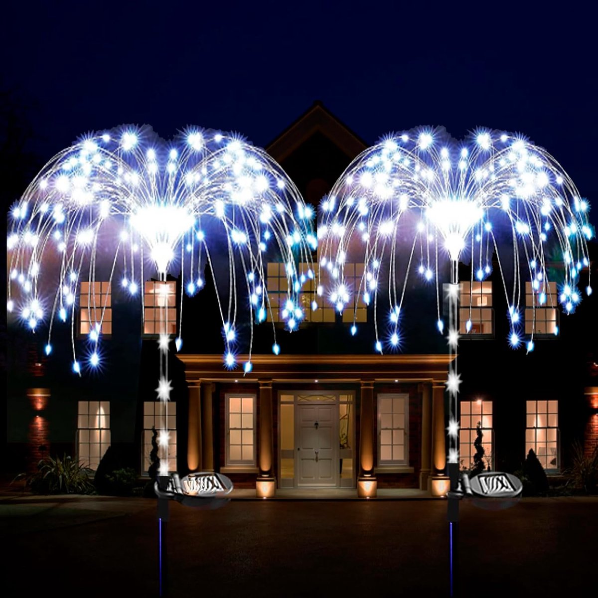 SnelShoppen - Solar Tuinverlichting 2 Stuks 120 LED Feestverlichting met 7 Kleuren Veranderende Waterdichte Decoratie voor Tuin, Patio, Pad, Feest