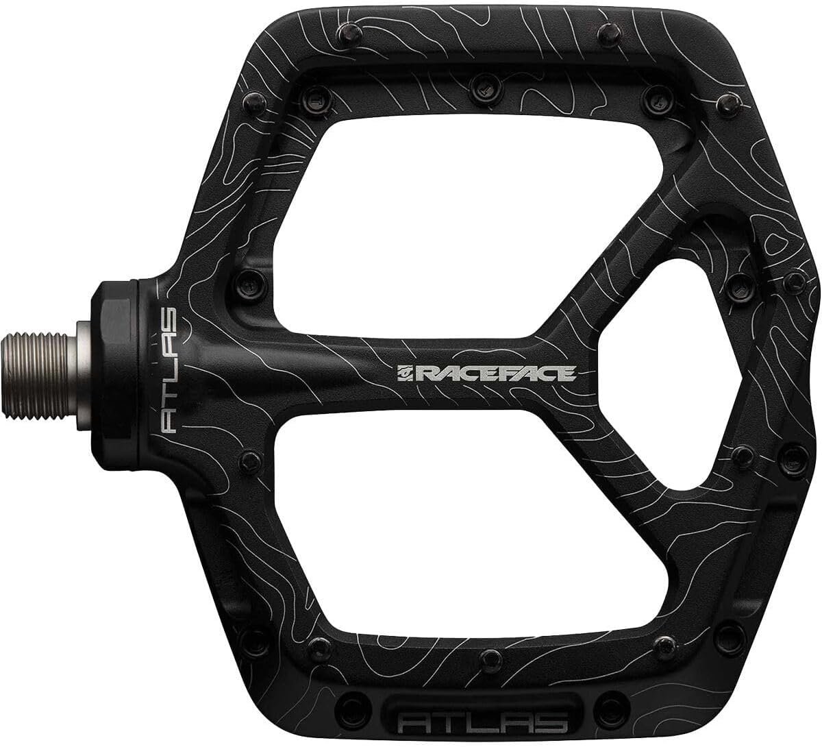 SnelShoppen - Atlas Pedalen voor Mountainbikes, Zwart, Lichtgewicht Aluminium, Duurzaam en Gripvast, Perfect voor Offroad Avonturen