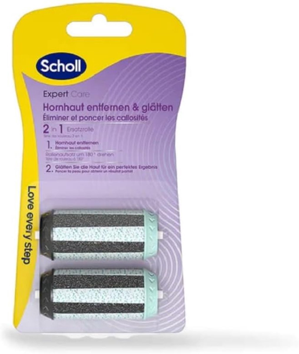 SnelShoppen - 2-in-1 Vervangingsrollen voor Elektrische Hielenverwijderaar - Roze en Zwart - Voor Eeltverwijdering en Gladmaken - 4 Stuks