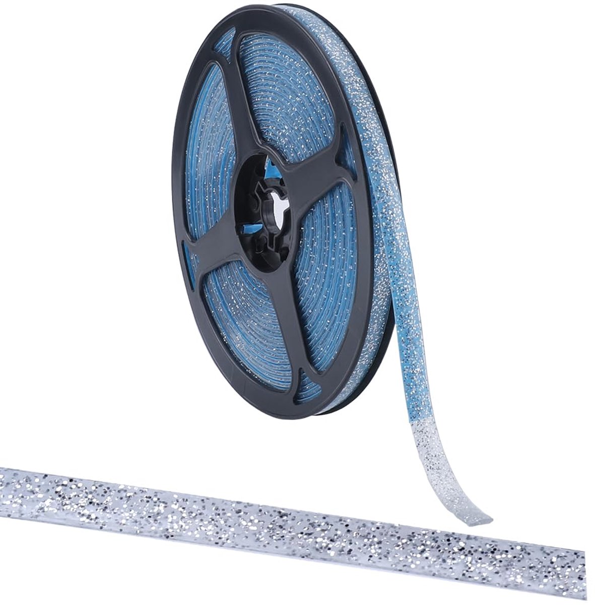 SnelShoppen - 6m Zelfklevende Dichtstrip 8mm - Decoratieve Draadstopper voor Badkamer, Keuken, Toilet, Bad, Wandhoek - Flexibel PVC in Zilver