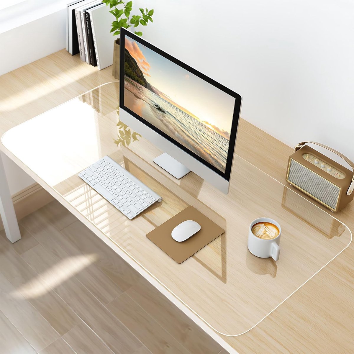 SnelShoppen - Transparante Bureau Mat 70x30 cm, Grote Desk Pad, Tafelbeschermer, Antislip Rondingen, PVC, Ideaal voor Kantoor en Thuis