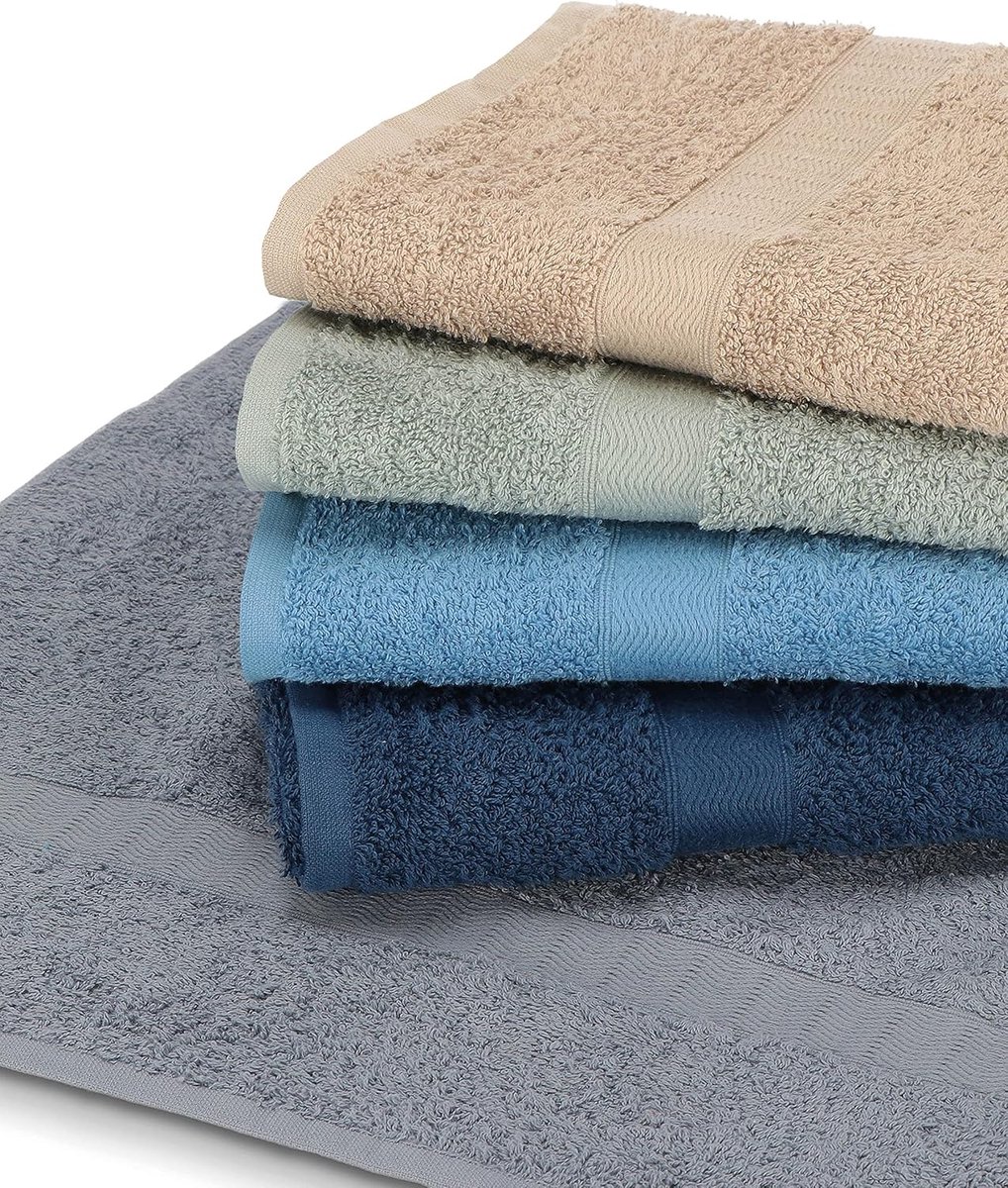 SnelShoppen - Luxe Set Handdoeken en Gastendoekjes, 100% Katoen, 60x100 cm en 40x60 cm, Zacht en Absorberend, Machinewasbaar tot 60°C, Perfect voor Ba