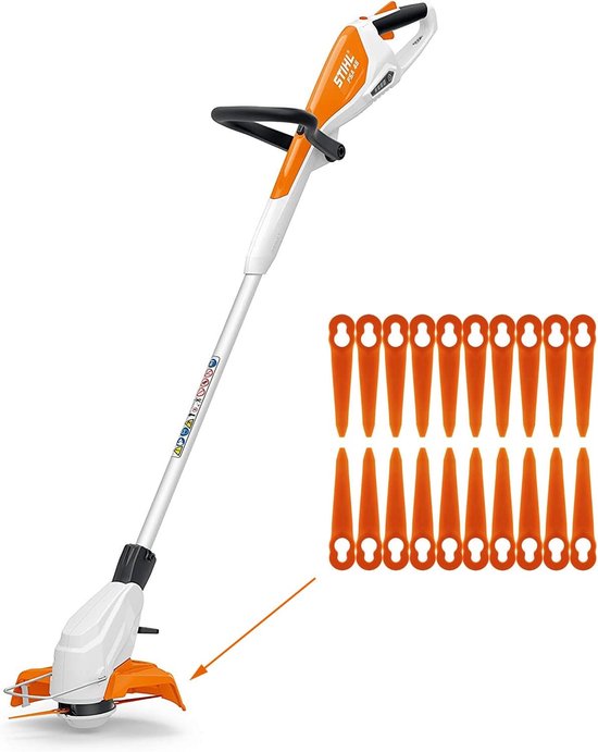 Verpakking met 100 kunststof vervangingsmessen, geschikt voor de Stihl Polycut 2, Polycut 3, FSA 45, FSA 57 en FSE 52 bosmaaiers. — afbeelding 2