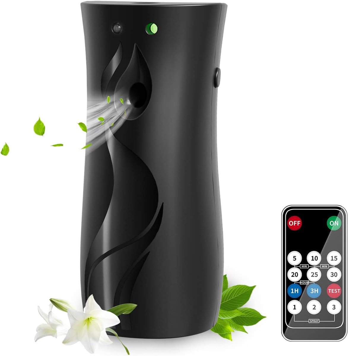 SnelShoppen - Automatische Luchtverfrisser Sproeidispenser, Vrijstaande Geur-Aerosol voor Thuis, Badkamer, Hotel, Kantoor, 2 AA Batterijen, Instelbare