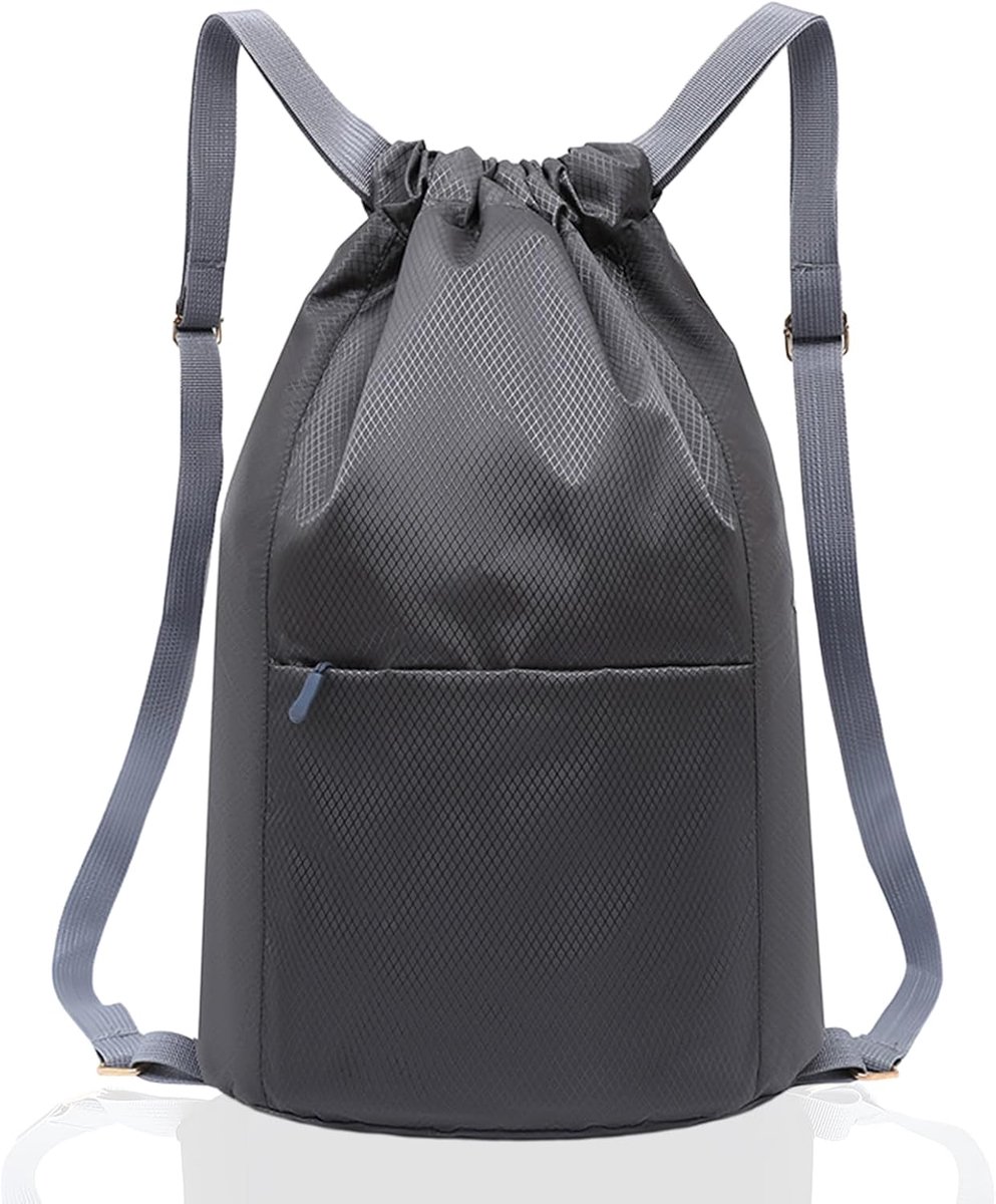 SnelShoppen - Waterdichte Gymtas, Sporttas, Trekkoord Rugzak voor Mannen en Vrouwen, Opvouwbaar, Grote Capaciteit, Perfect voor Wandelen, Kamperen, Re