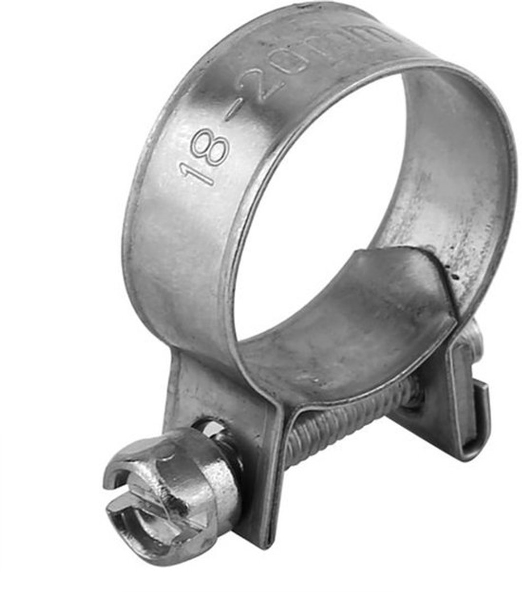 10Pcs Mini Dikke RVS Slangenklemmen - Voor Brandstofleiding (18-20mm)