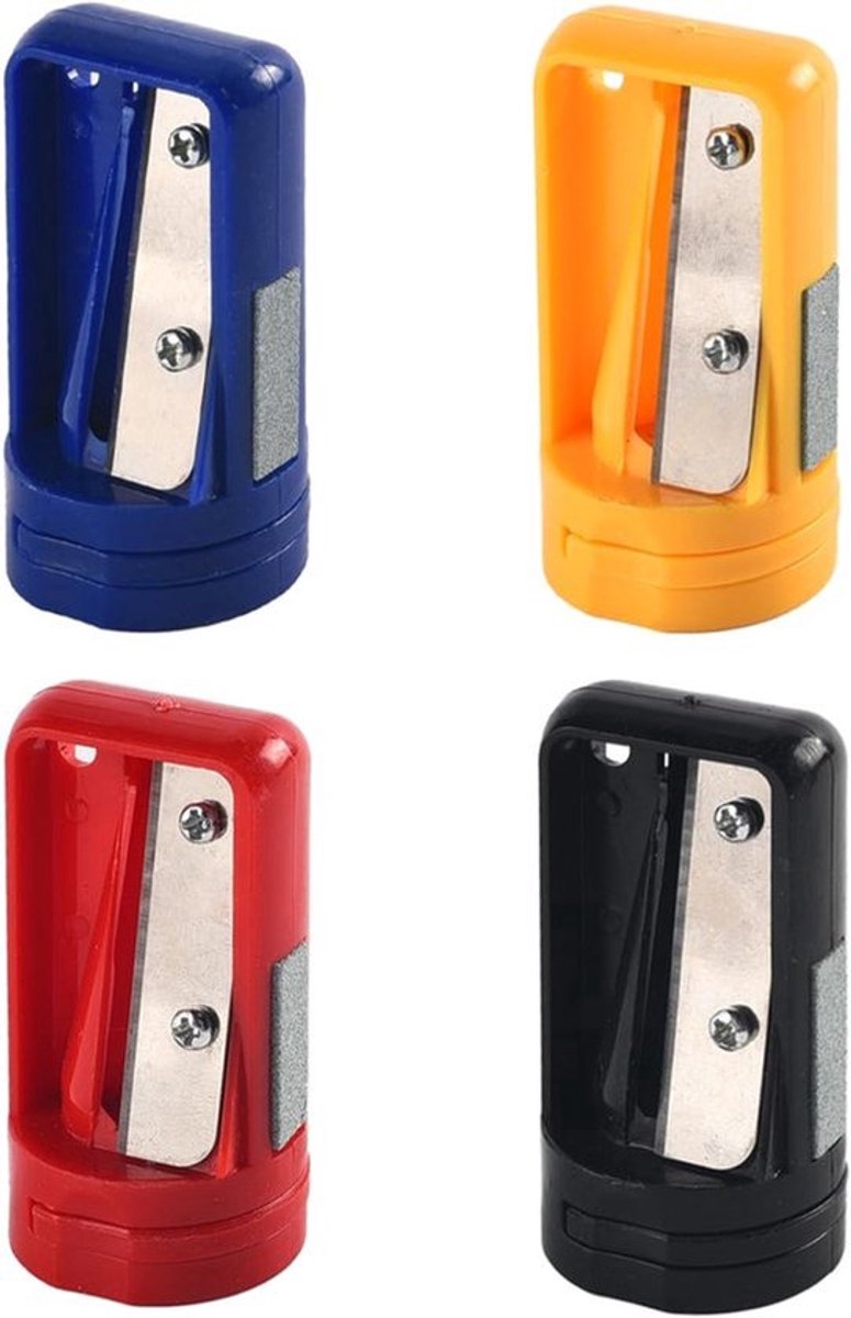 Timmerman puntenslijper - Houtbewerking - 4 stuks - Gemengde kleuren