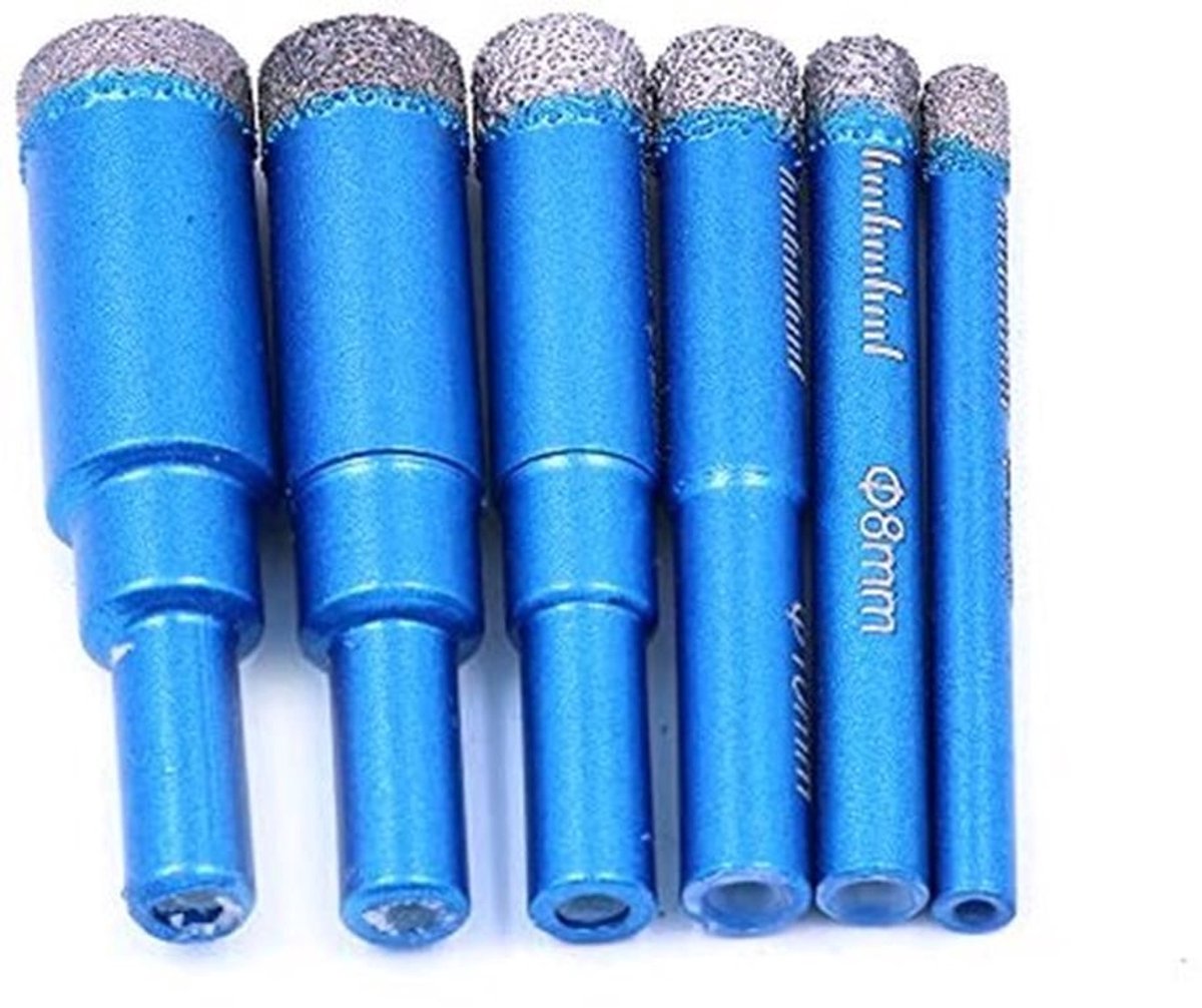 6-Delige Diamant Boorsets 6-16mm - Watergekoeld - Voor Porselein, Graniet, Keramiek en Glas
