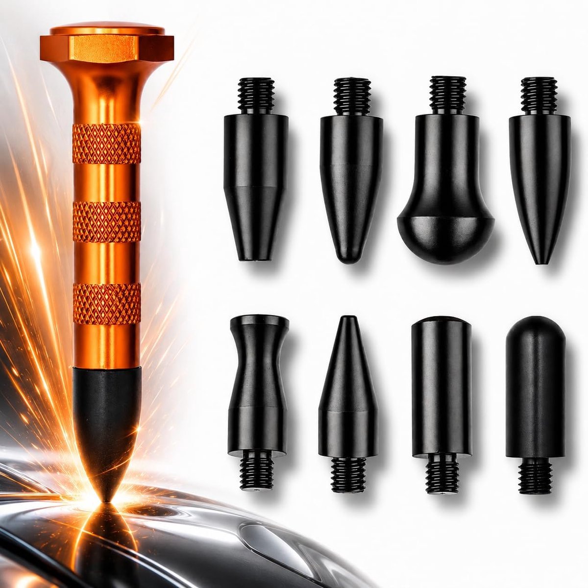 SnelShoppen - Professionele Sconosciuto Deukverwijder Tool Kit zonder Lak, 9 Onderdelen, Perfect voor Auto's, Koelkasten en Metaaloppervlakken