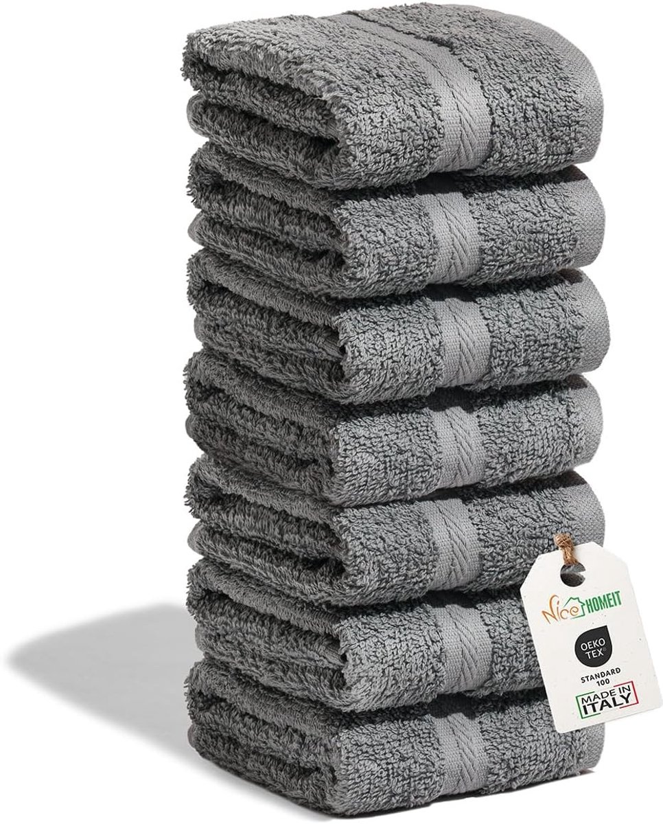 SnelShoppen - Set van 12 Washandjes 30 x 30 cm - 100% Ring-spun Katoen, Hoog Absorberend en Zacht - Ideaal voor Badkamer, Spa, Gym & Gezichtszorg - Do