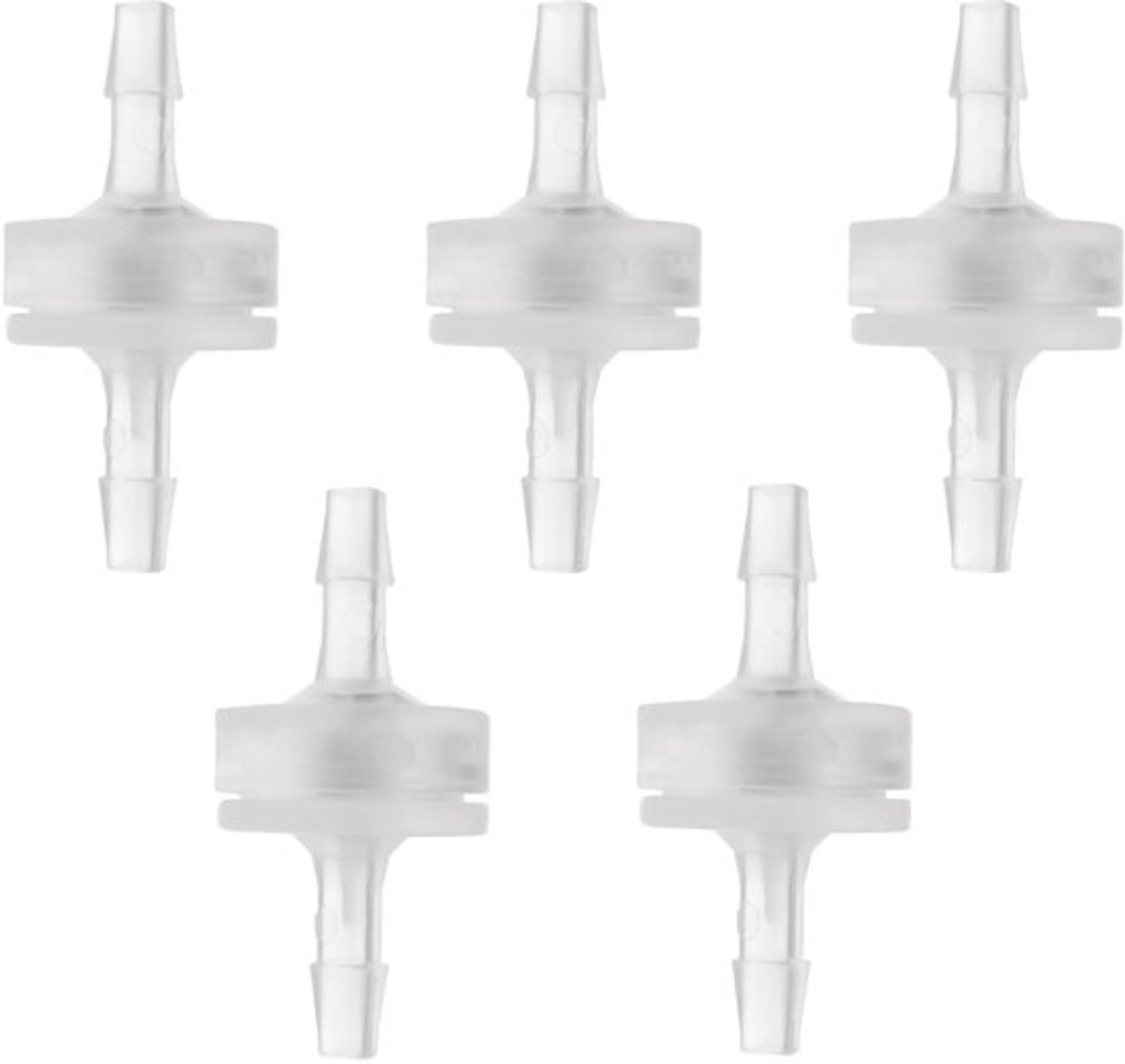 5PCS 1/8 Inch (3mm) Eenrichtingsklep 30.6x14.9mm PP Klep voor Water Brandstof Olie Lucht Gas Pneumatische Systemen