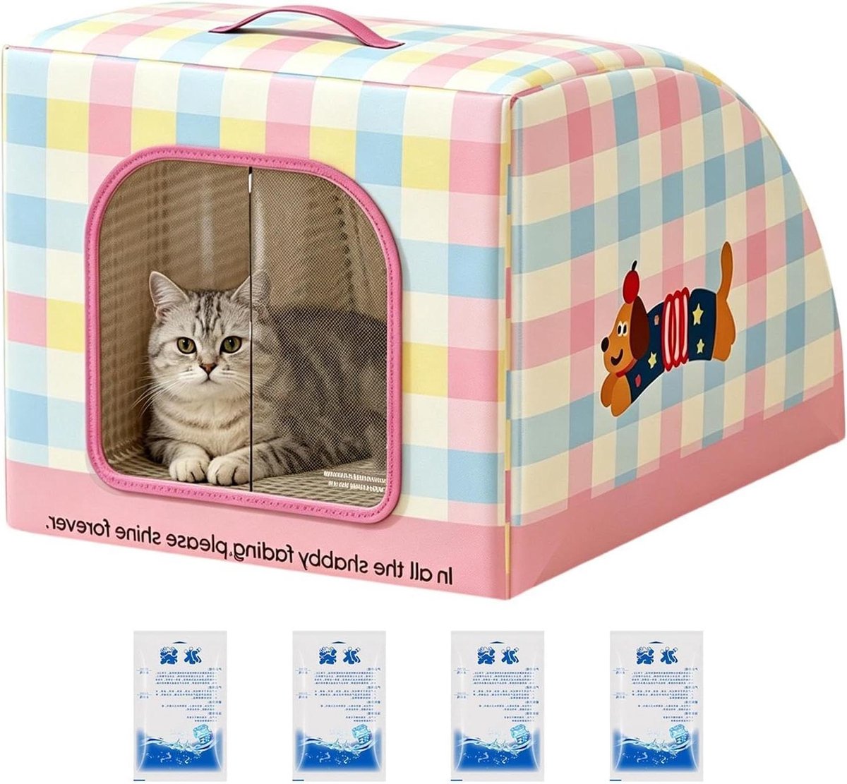 Geïsoleerd Kattenhuis - Draagbaar Bed - Huisdier Koelen - Directe Koeling Zonder Stroom - 30x12x12 centimeter - Pup