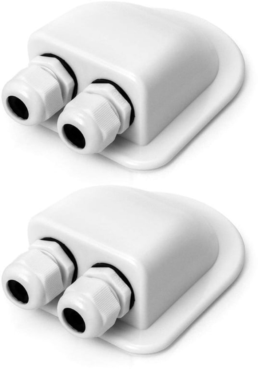 2-delige dakdoorvoer IP68 waterdichte ABS solar dubbele kabelgoot voor solar satelliet airconditioning camper caravan boot