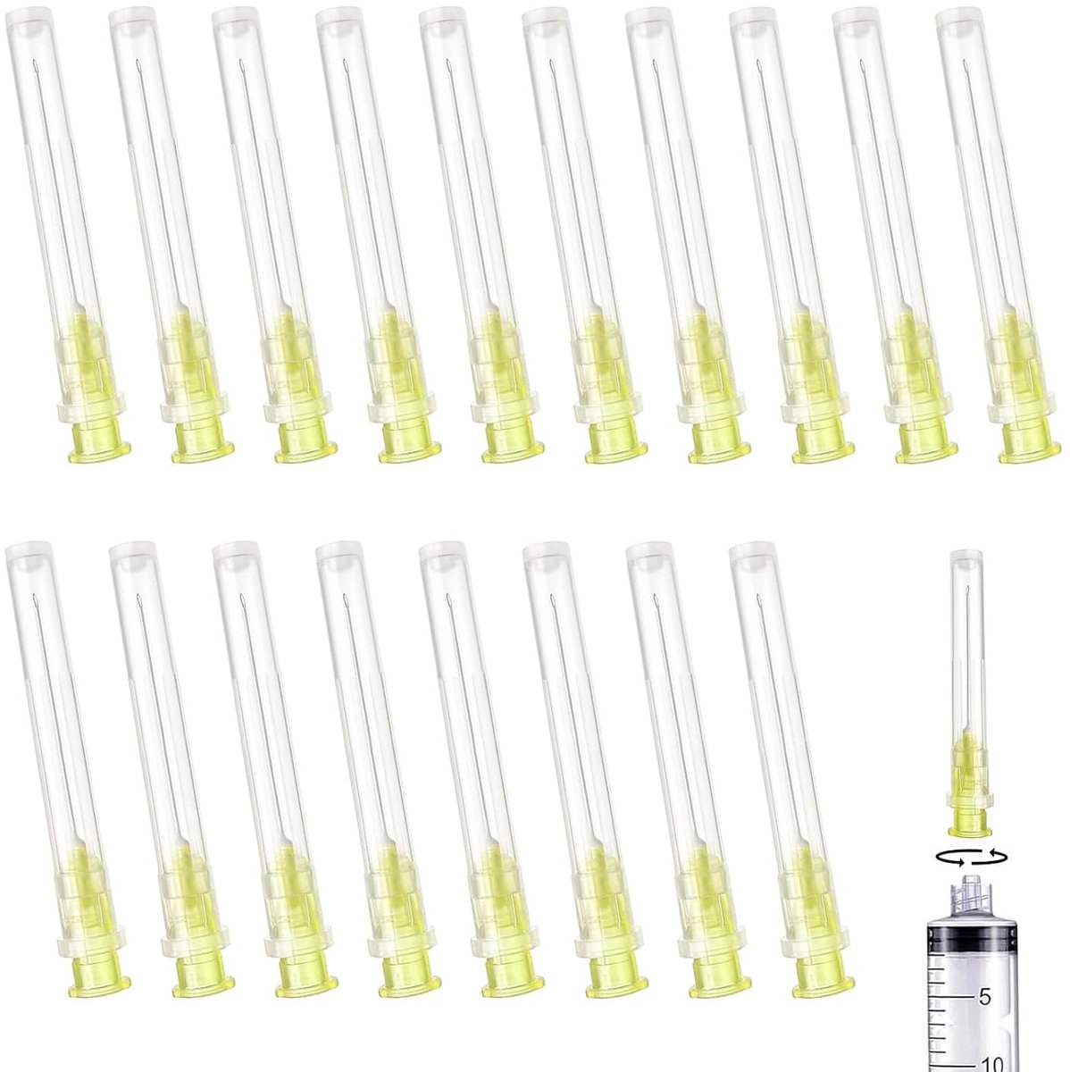SnelShoppen - Disbrush Tubes 100 Stuks 20G RVS Dispenser Tubes 0.9mm x 38mm voor Vloeistoffen, Lijm, Hobby, Laboratorium, Huishouden