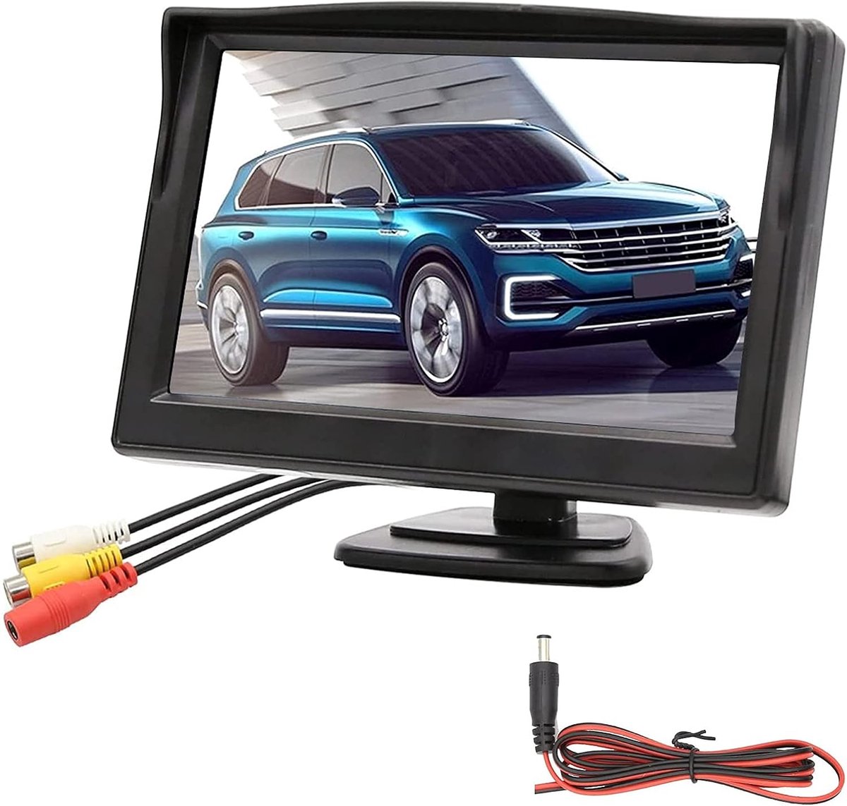 SnelShoppen - 5 Inch LCD Achteruitkijkcamera Monitor met Twee AV Modus, Duidelijk Beeld, Geschikt voor Auto, Vrachtwagen, Duurzaam, 720x272 Resolutie