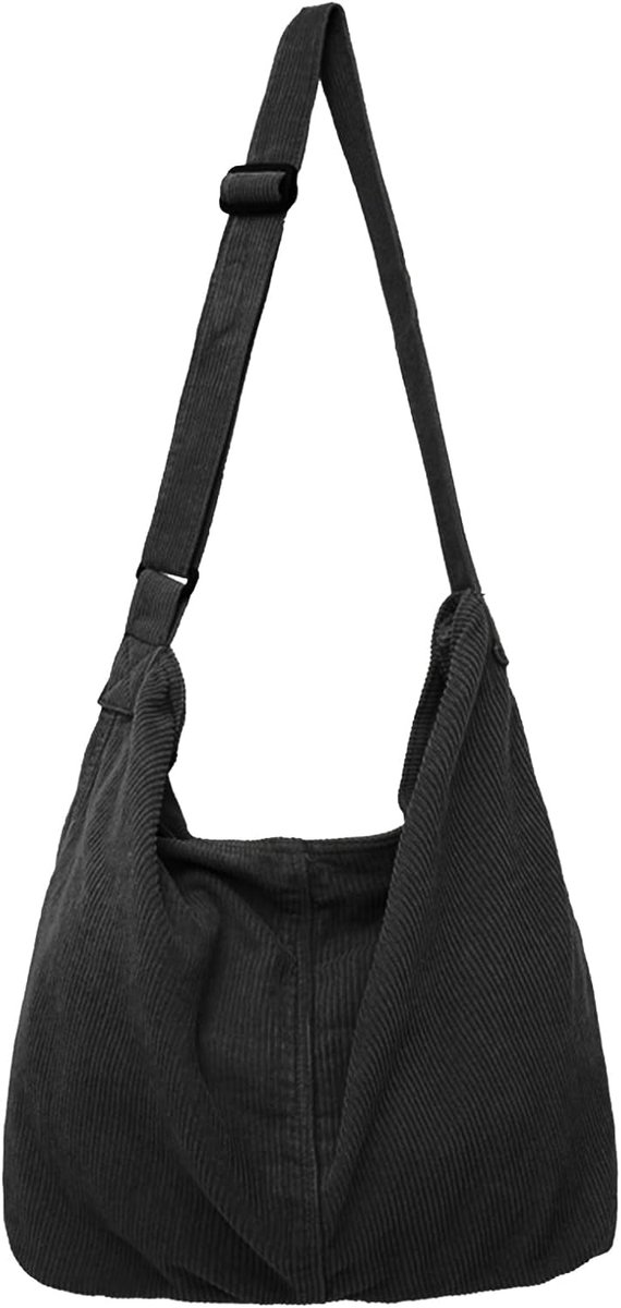 SnelShoppen - Unisex Corduroy Tas - Grote Dames Shopper - Verstelbare Schoudertas - Fashion Stoffen Tas voor Dagelijks Gebruik, Kantoor, School, Reize
