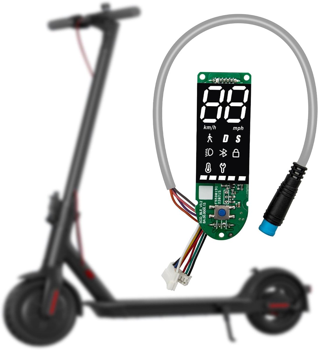 SnelShoppen - Dashboard voor Elektrische Scooter MI3 - Bluetooth Communicatie Circuit Board - Waterdicht - Hoogwaardig Metaal - 30g - Accessoires voor
