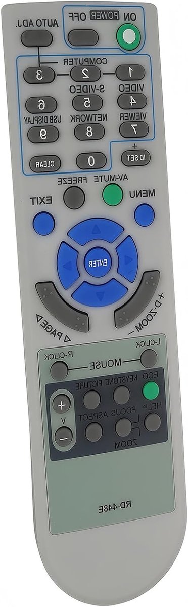 Projector Afstandsbediening - Vervangende Controller - Projector Bediening - Voorgeprogrammeerd - 10 Meter Bereik - Wit