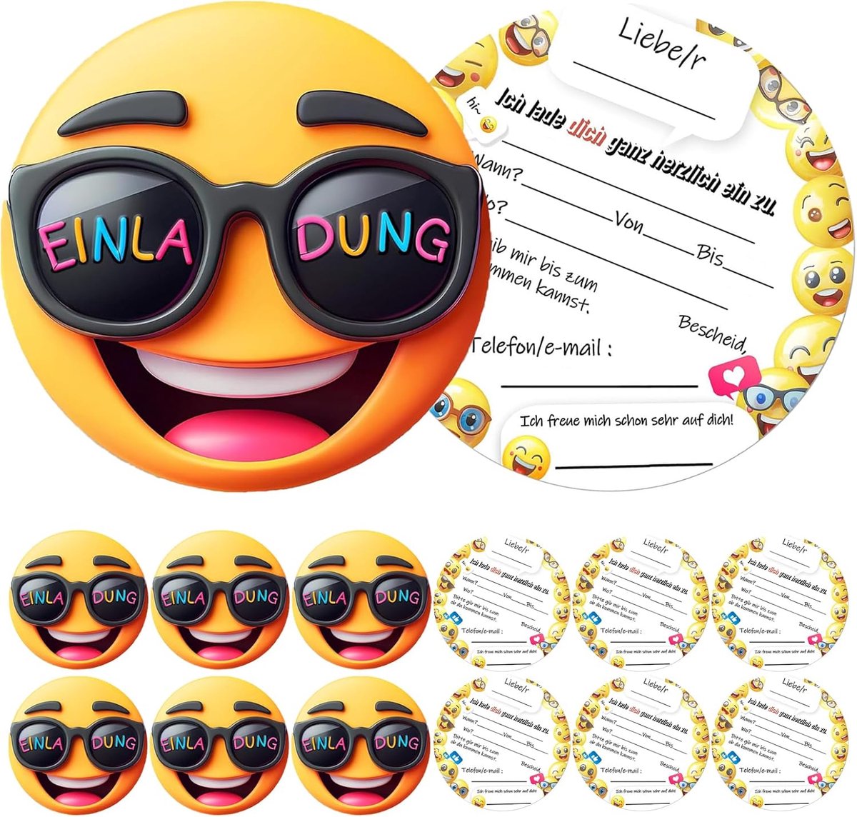 SnelShoppen - 15 Pcs Verjaardag Uitnodigingskaarten voor Jongens en Meisjes, Graffiti Thema, Scratch Kaarten met Enveloppen, Feest, Kinderfeestje, Cre
