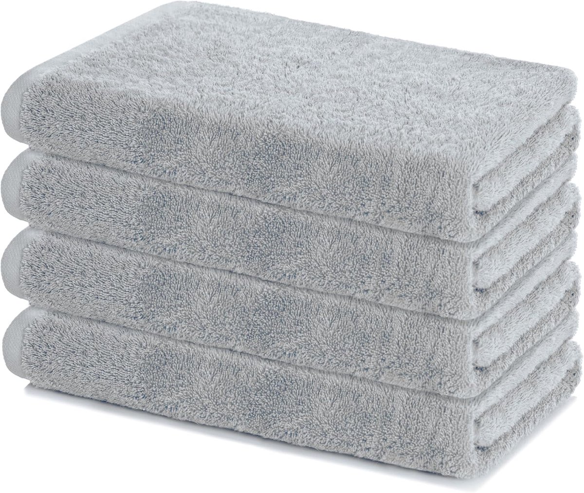 SnelShoppen - Set van 4 Badhanddoeken 40x70 cm - Zachte en Absorberende Douche Handdoeken - 100% Katoen - Oeko-Tex 100 - Wasbaar tot 60°C - Voor Badka