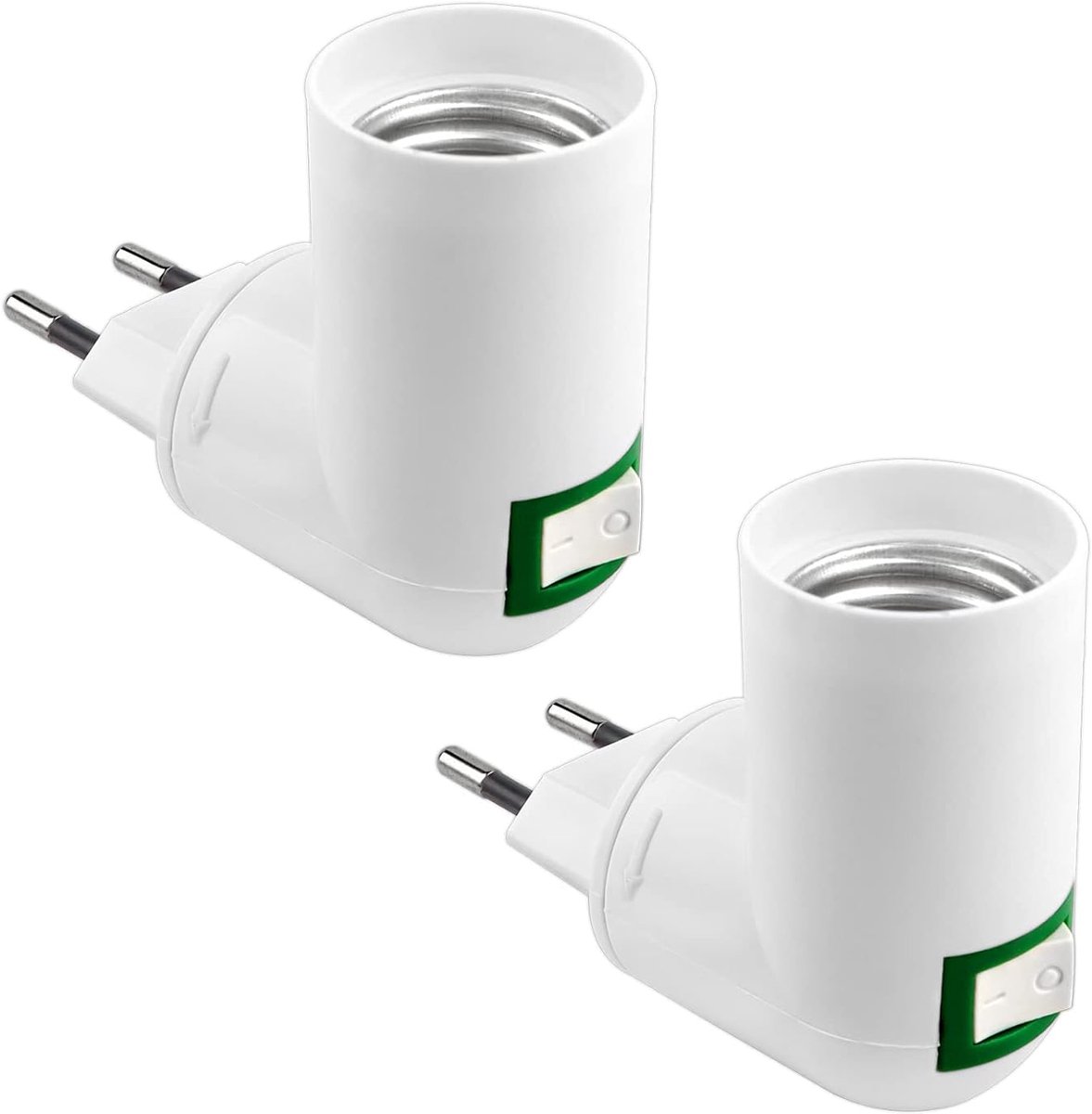 SnelShoppen - E27 Lamp Fitting met Schakelaar zonder Kabel voor LED Lampen, Compacte Keukenverlichting, 230V Spot E27 Leeslamp, Korte Lampenhouder voo