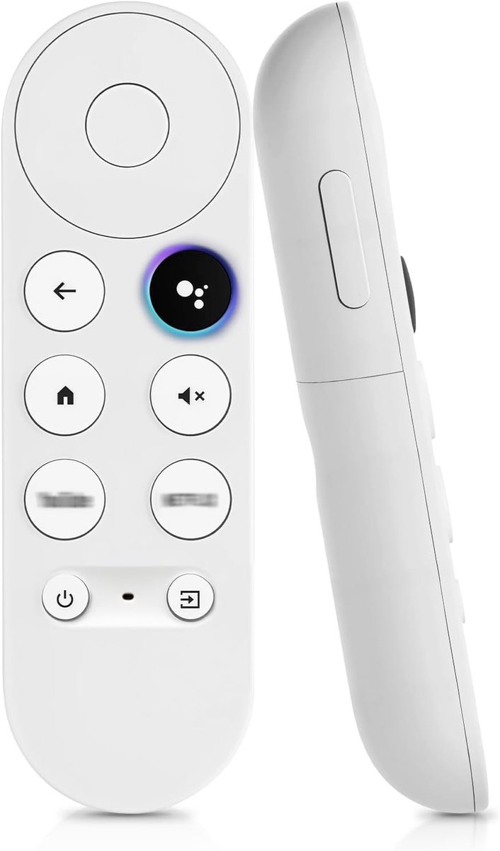 SnelShoppen - Voice Afstandsbediening voor Chromecast met Google TV, Vervangende Remote Control voor Google TV HD/4K Streaming Stick - Wit, Geschikt v