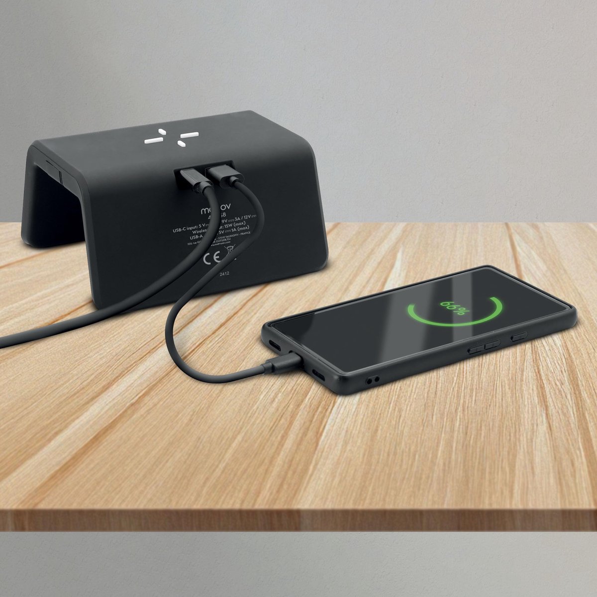 wekker met inductie-oplader 15 W - draadloos opladen - simulatie lichtgevende dageraad - ShopVlot
