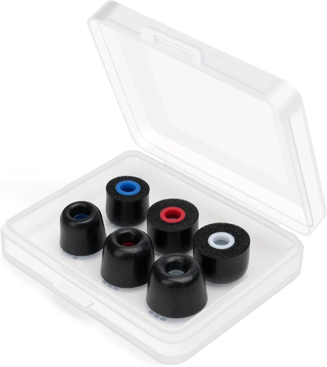Vervangende Memory Foam Oorkussens voor Hoofdtelefoons, Geluidsisolerende Oorkussens met Opbergtas (3 Pairs, S/M/L) voor Comfort en Geluidskwaliteit