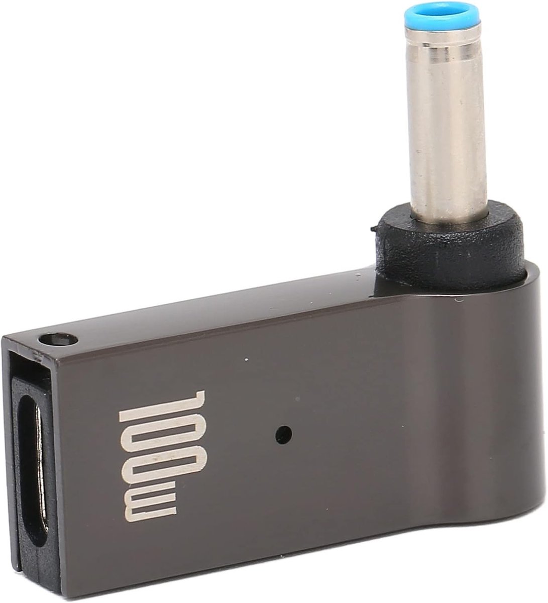 Image of 100W USB C naar DC Adapter met 90 Graden Hoek, 4.5mm x 3mm, PD Emulator voor Laptop en Apparaten