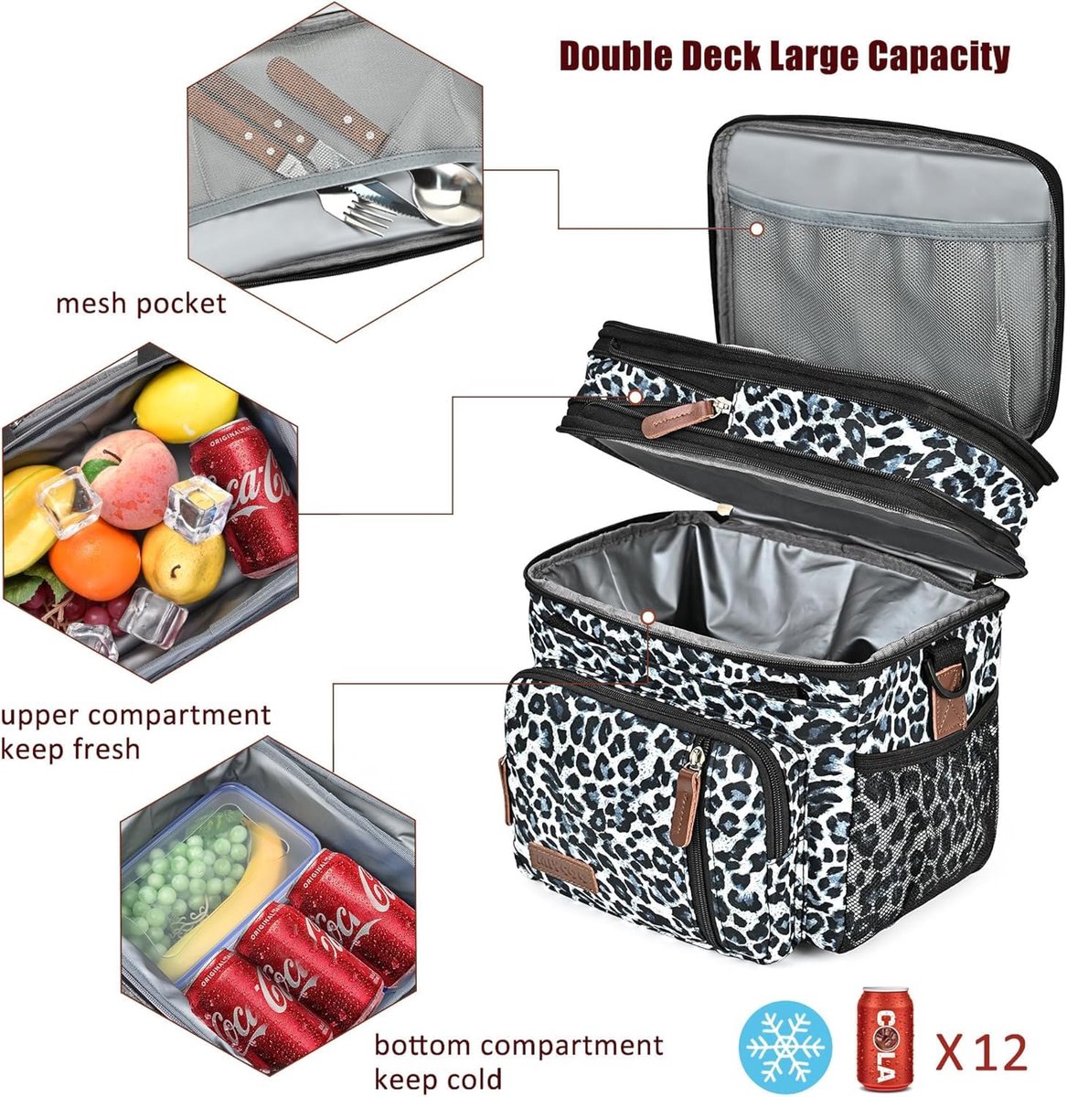 Thermotas 15 l - dubbellaags - isothermisch - ideaal voor picknicks - ShopVlot
