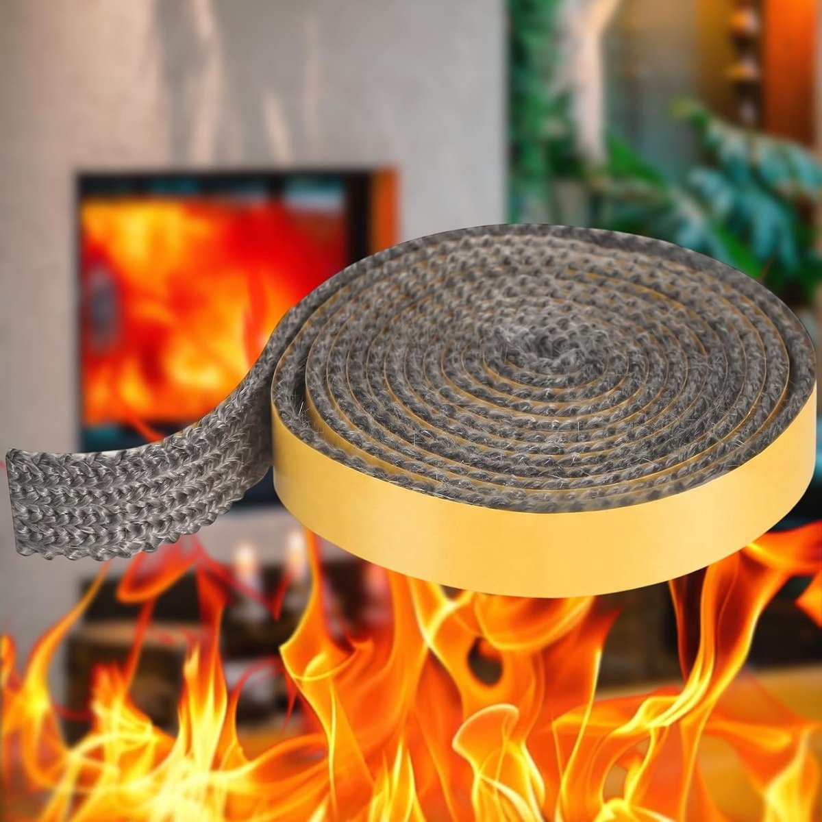 Hittebestendige afdichtingstape voor open haard, temperatuur tot 550°C, duurzaam en flexibel