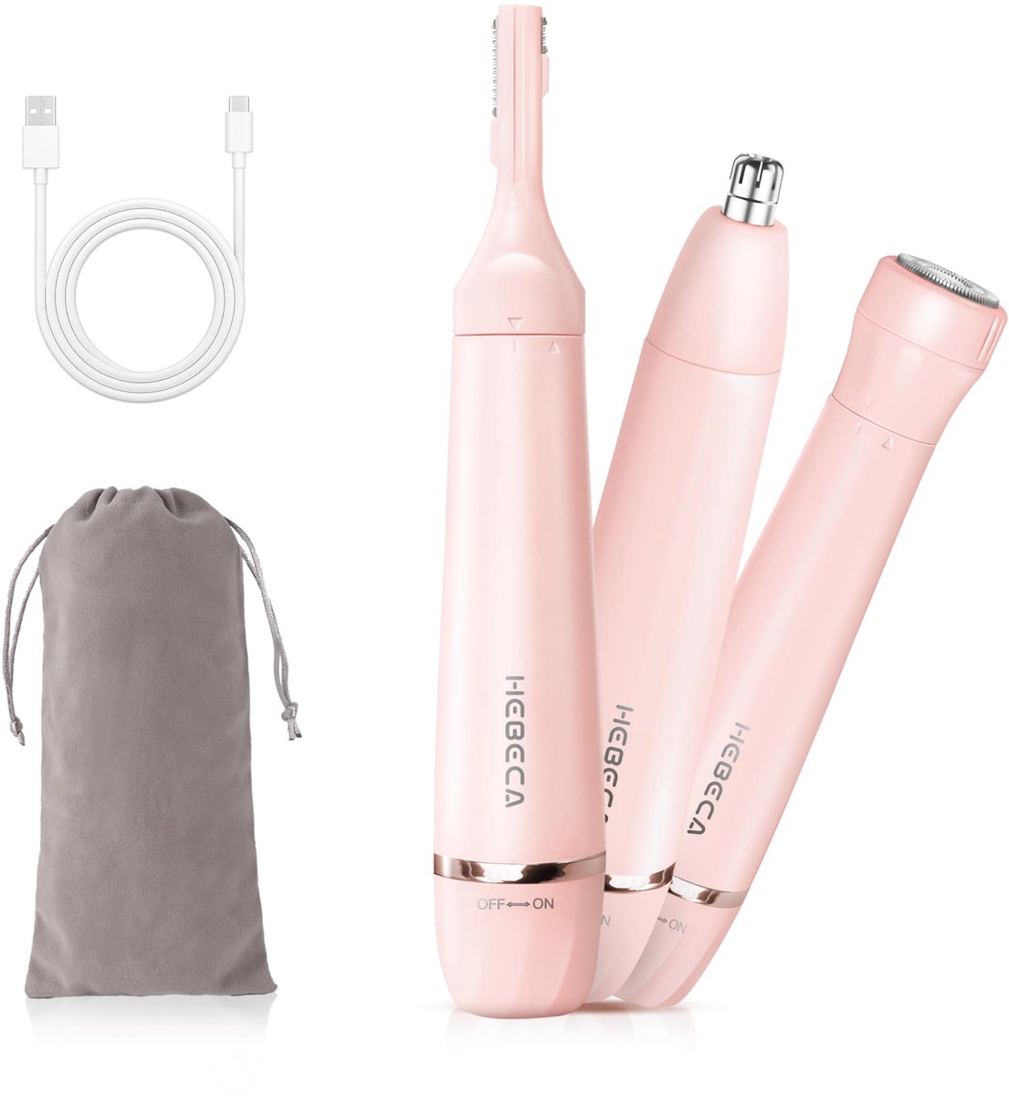 Neushaartrimmer 2-in-1 - oplaadbaar en waterdicht - pijnloos gezichtshaar verwijderen - voor mannen en vrouwen - ShopVlot