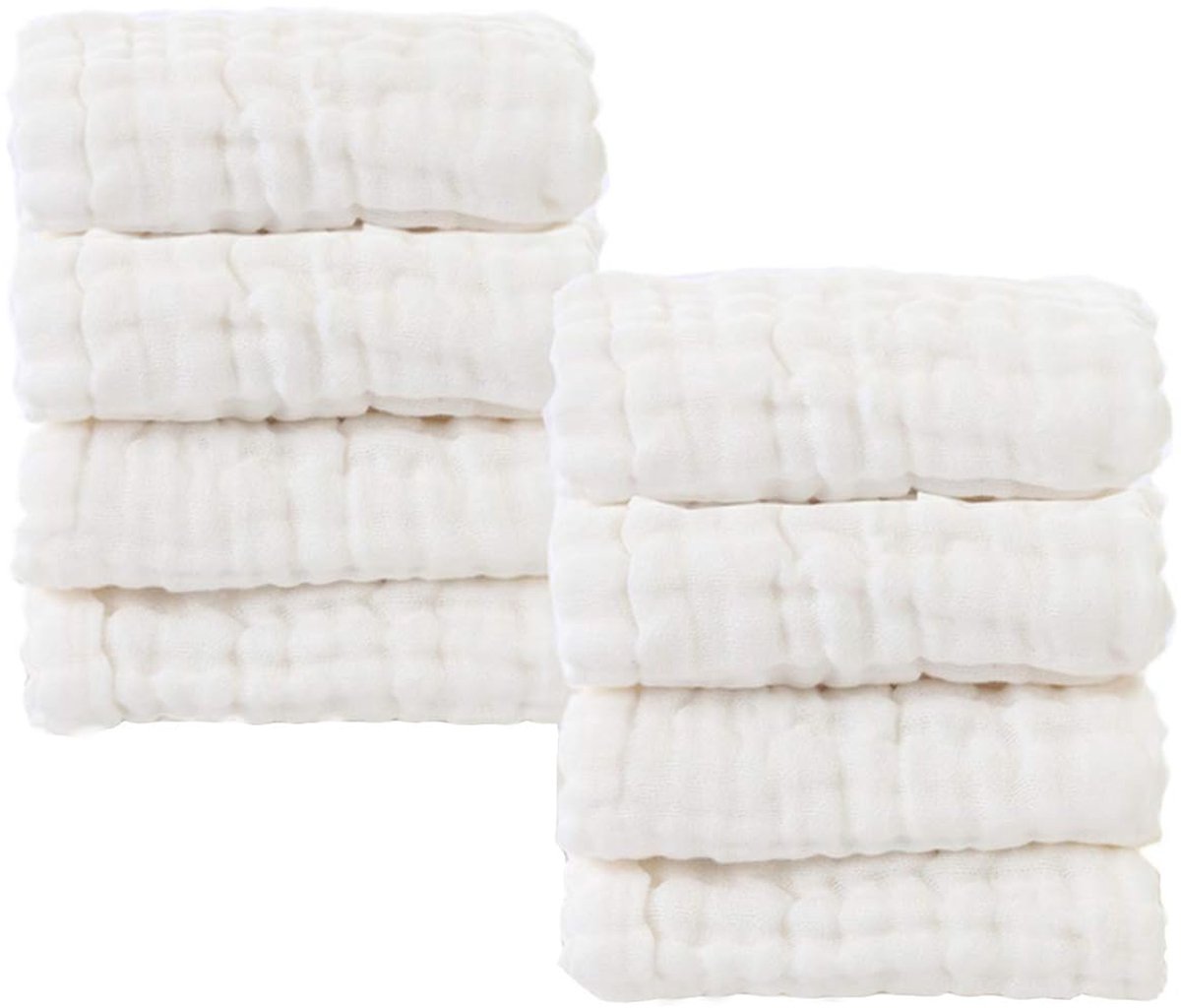 Babywashandjes 30 x 30 cm - 100% katoen - zacht en absorberend - multifunctioneel voor pasgeborenen - ShopVlot