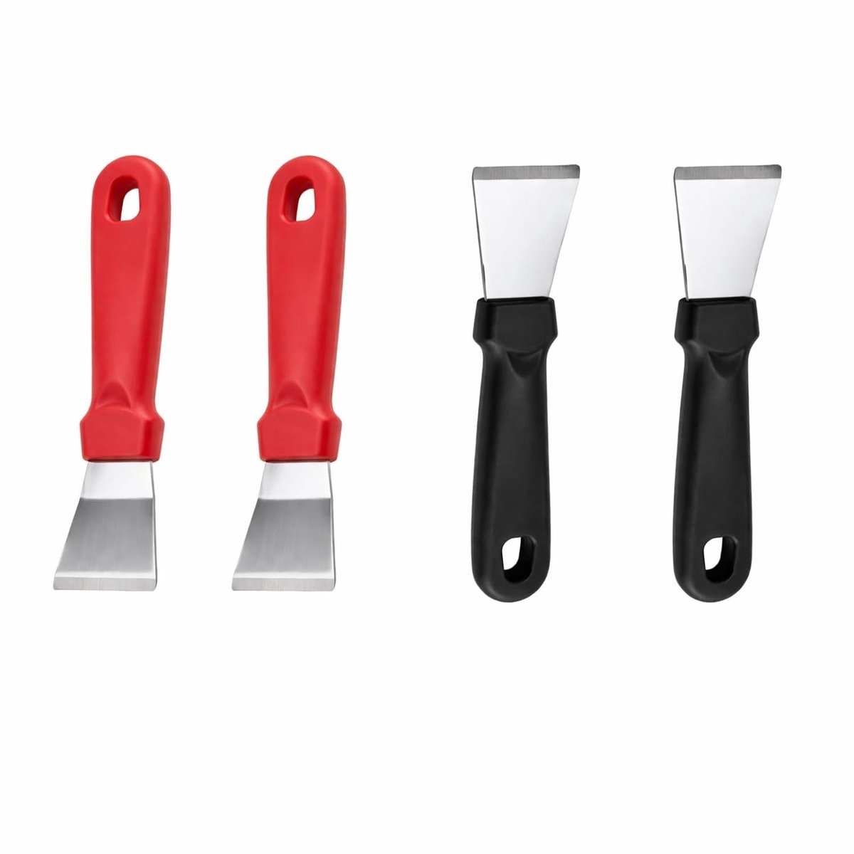 4-delige RVS Spatel Set voor 3D Printen, 2 Rechte en 2 Gebogen Spatels, Duurzaam Gereedschap voor Resin 3D Printers, Ideaal voor het Verwijderen van Modellen en Accessoires